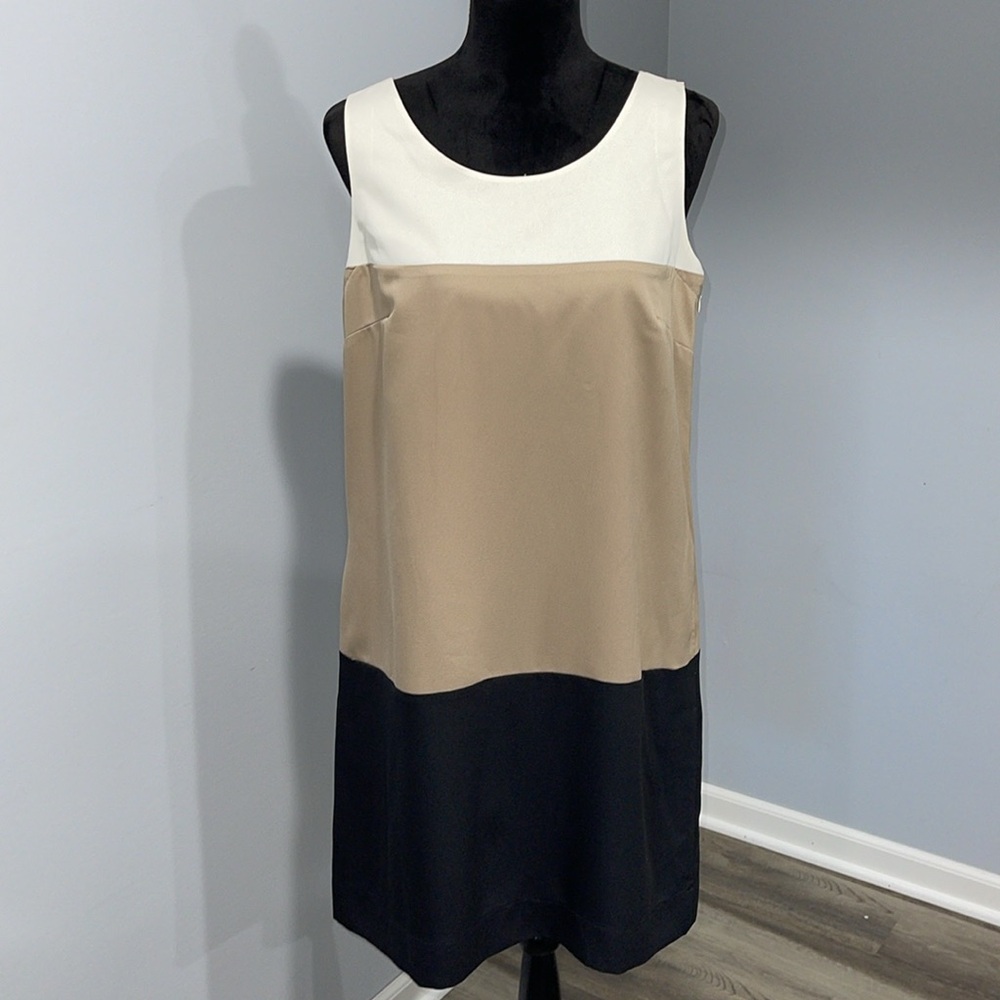 Worthington color block shift dress size 8 with pockets NEW